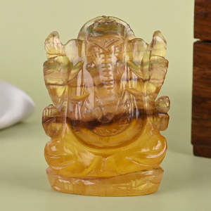 Fluorite Ganesha Idol - 59 gms