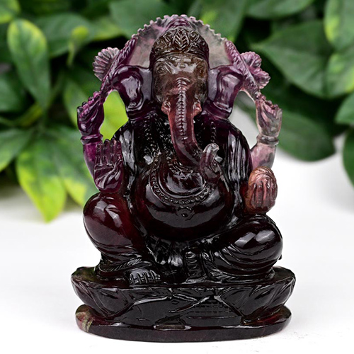 Ganesha in Fluorite - 1.281 Kgs