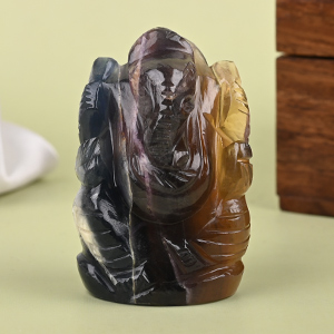 Fluorite Ganesha Idol - 76 gms