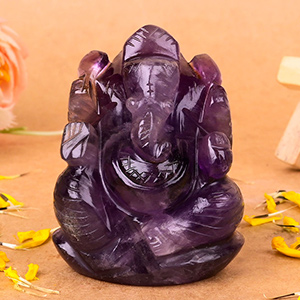 Amethyst Ganesh Idol - 129 gms