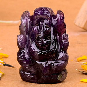 Amethyst Ganesh Idol - 22 gms