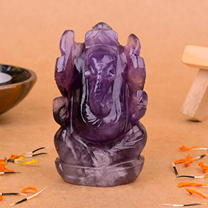 Amethyst Ganesh Idol - 80 gms