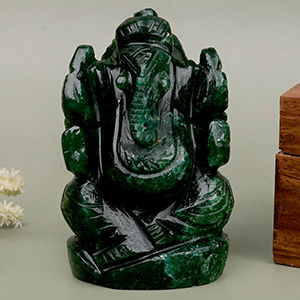 Green Aventurine Ganesha Idol - 192 gms