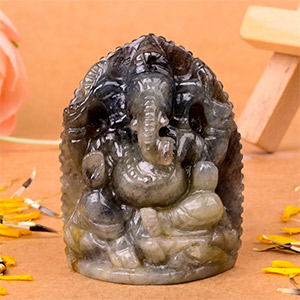 Blue Sapphire Ganesha Idol - 290 Carat