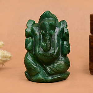 Budd Stone Right Trunk Ganesha Idol - 70 gms