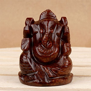 Gomedh Ganesha Idol - 142 gms