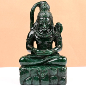 Buy Green Jade Meditating Shiva Statue - 2.3 Kgs from Rudra Centre (Rudraksha Ratna) at reasonable prices.