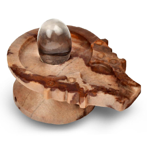Sphatik Lingam with Stone Yoni base II