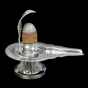 German Silver Yoni base with Narmada Lingam