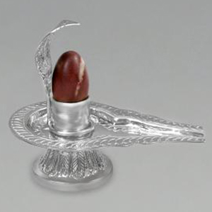 German Silver Yoni base with Narmada Lingam