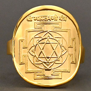 Shree Mahalakshmi Yantra Ring in Pure Gold (22K)