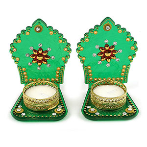 Simhasan Rangoli Diya (Set Of 2)