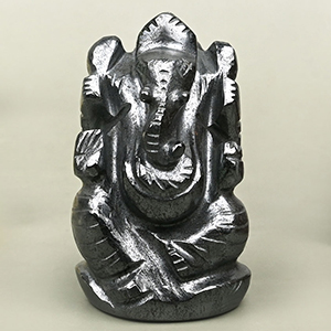 Hematite Ganesha Idol - 106 gms