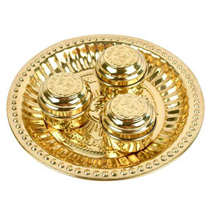 Haldi Kumkum Containers In Brass (I)