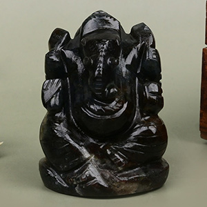 Iolite Ganesha Idol - 110 gms