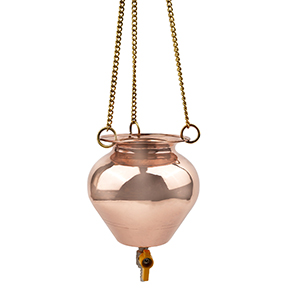 Ayurvedic Shirodhara Vessel Hanging with Control Valve for Panchakarma Oil Therapy