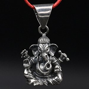 Chaturbhuj Ganesha 925 Silver Pendant