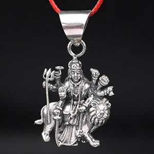 Sherawali Durga Devi 925 Silver Pendant