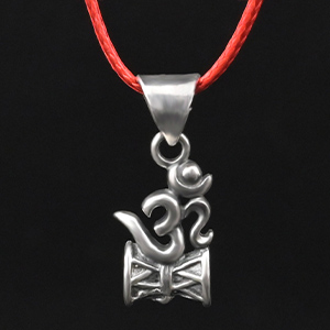 Om & Damru 925 Silver Pendant