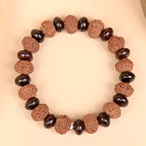 9 Mukhi x Red Sandalwood Elliptical Bracelet