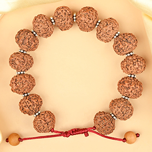 7 Mukhi Rudraksha Silver Chakri Bracelet