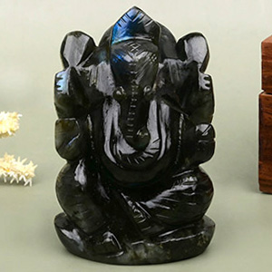 Labradorite Ganesha Idol - 171 gms