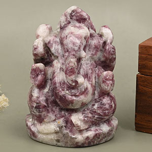 Lepidolite Ganesha - 203 gms
