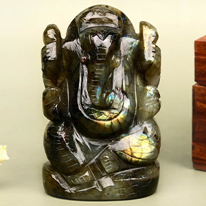 Labradorite Ganesha Idol - 139 gms