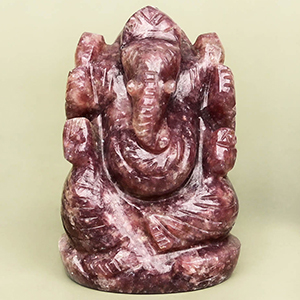 Lepidolite Ganesha Idol - 83 gms
