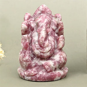 Lepidolite Ganesha Idol - 69 gms