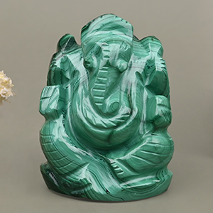 Malachite Ganesh Idol - 76 gms