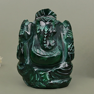 Malachite Ganesh Idol - 85 gms