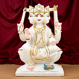 Buy Kartikeya on Lotus Makrana Marble Idol from Rudra Centre (Rudraksha Ratna) at reasonable prices.
