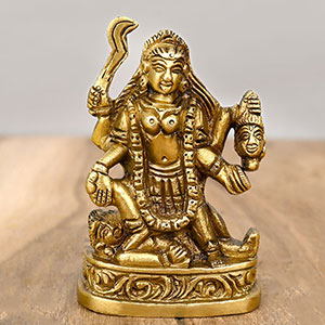 Goddess Kaali Brass Murti