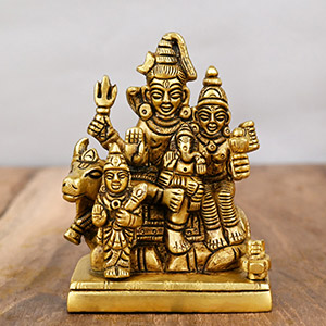 Shiva Parivar Brass Idol