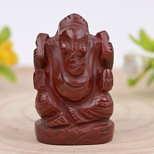 Red Jasper Ganesh Idol - 27 gms