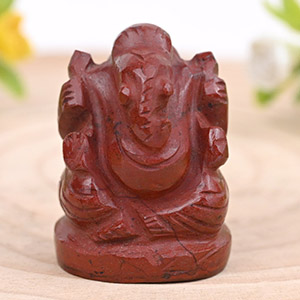 Red Jasper Ganesh Idol - 34 gms