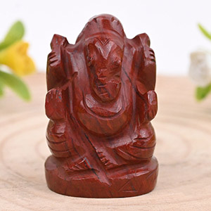 Red Jasper Ganesh Idol - 32 gms