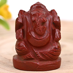 Red Jasper Ganesh Idol - 27 gms