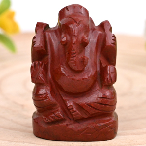 Red Jasper Ganesh Idol - 34 gms