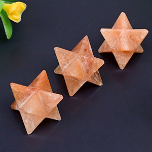 Orange Jade Star Pyramid - Set of 3