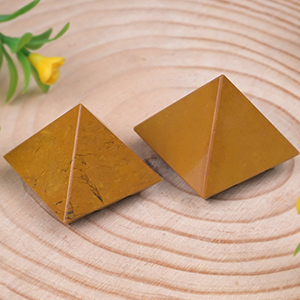 Multi Pyramid Yellow Jasper Set of 2