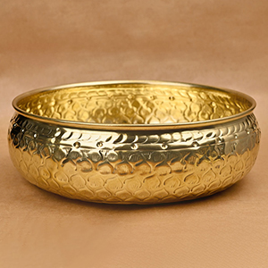 Flower Embossed Urli Bowl