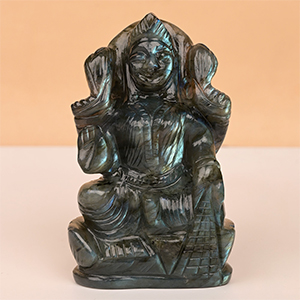 Labradorite Laxmi Devi Idol - 492 gms