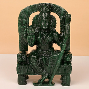 Lalita Tripur Sundari Devi Green Jade Idol - 2122 gms
