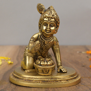 Bal Gopal (Baby Krishna) Brass Idol