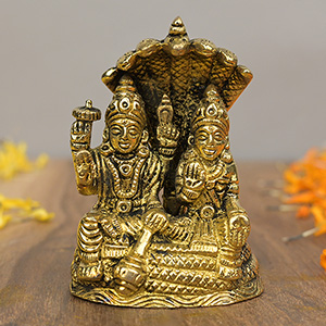Vishnu Laxmi Brass Idol