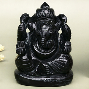 Obsidian Ganesha Idol - 311 gms
