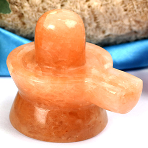 Shivlinga in Orange Jade 131 gms