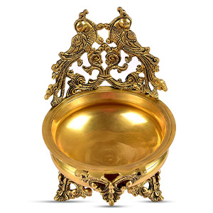 Peacock Urli In Brass (I)